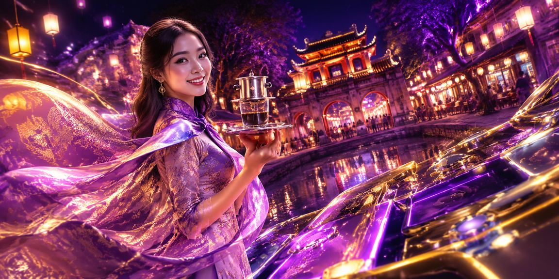 Khung cảnh giải trí sòng bài hiện đại tại Hà Nội với người phụ nữ mặc áo dài truyền thống